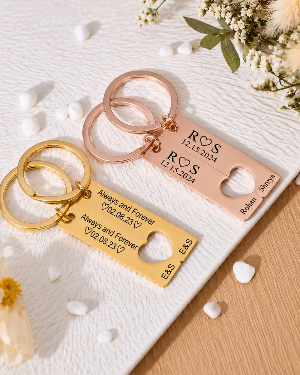 Personalized Couple Keychain