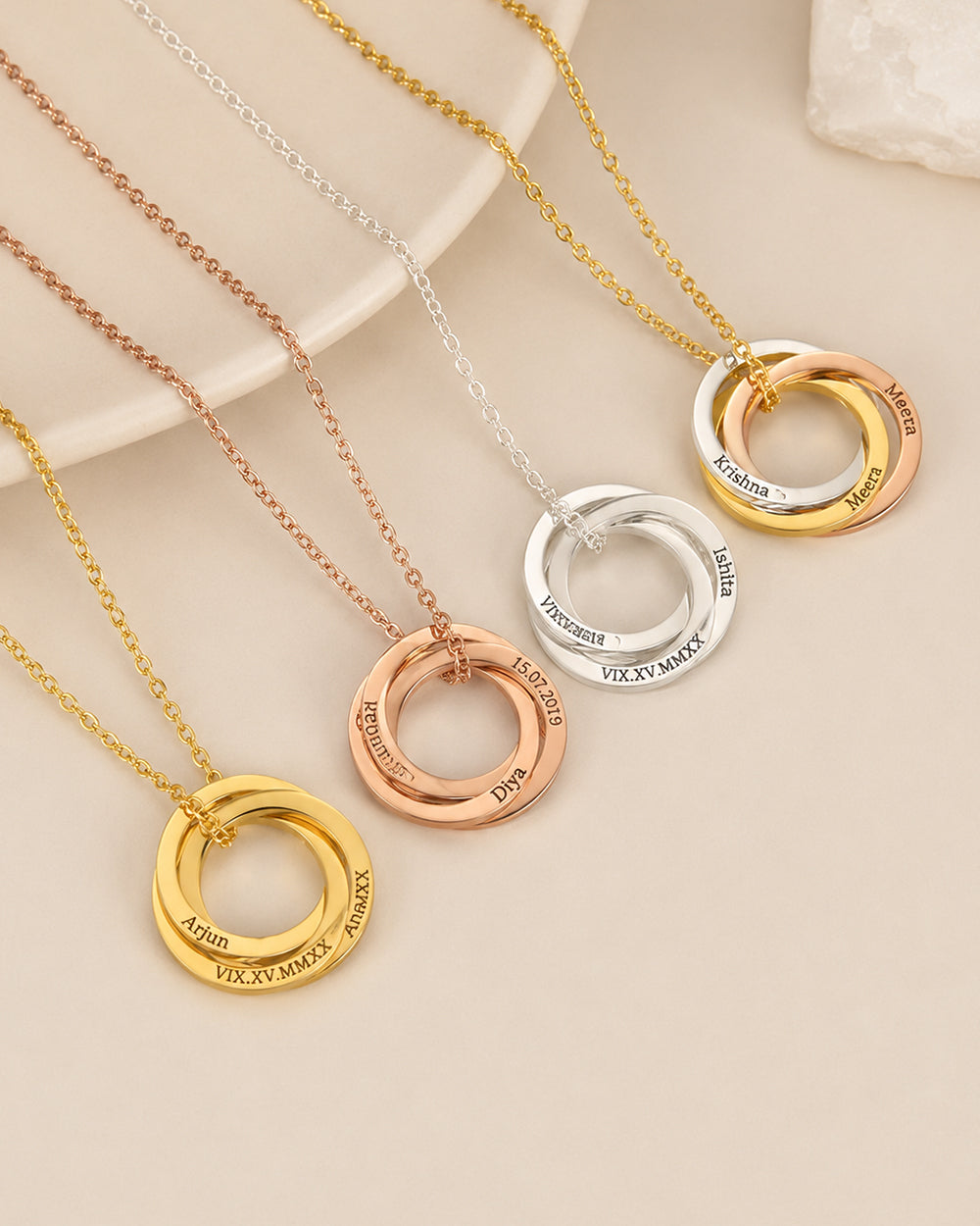 Personalized Circle Link Necklace