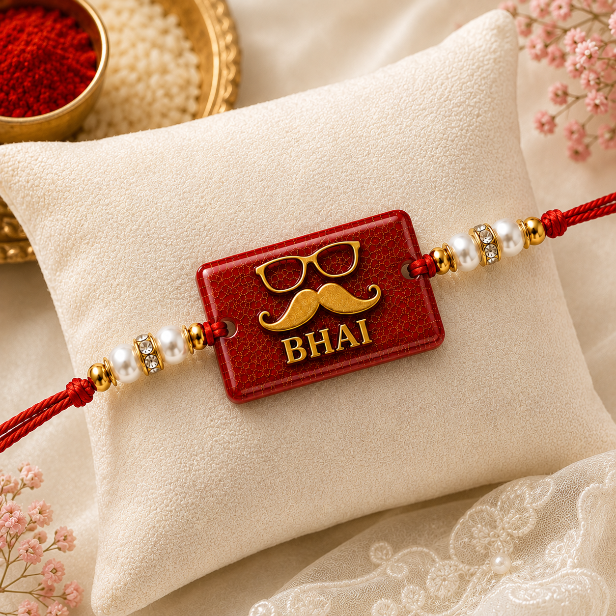 Handcrafted Bhai Resin Rakhi
