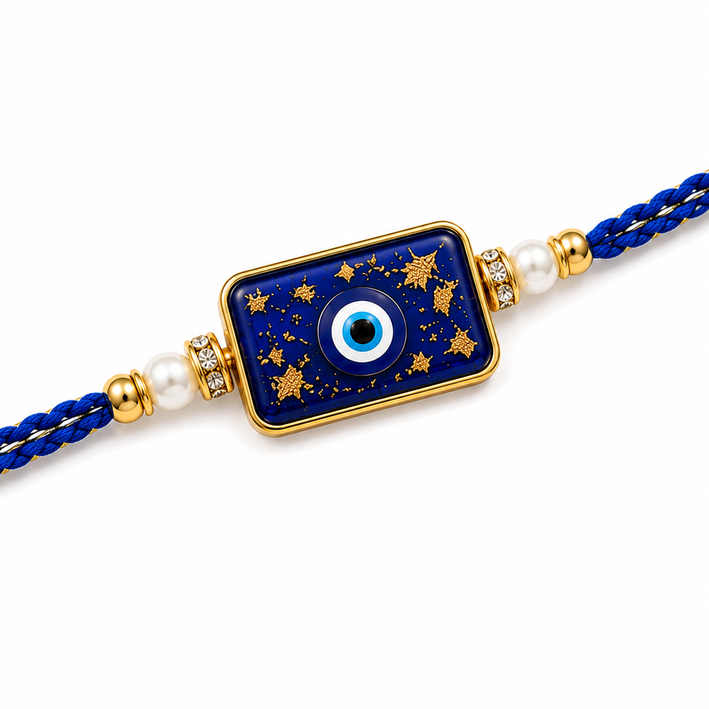 Handcrafted Evil Eye Resin Rakhi