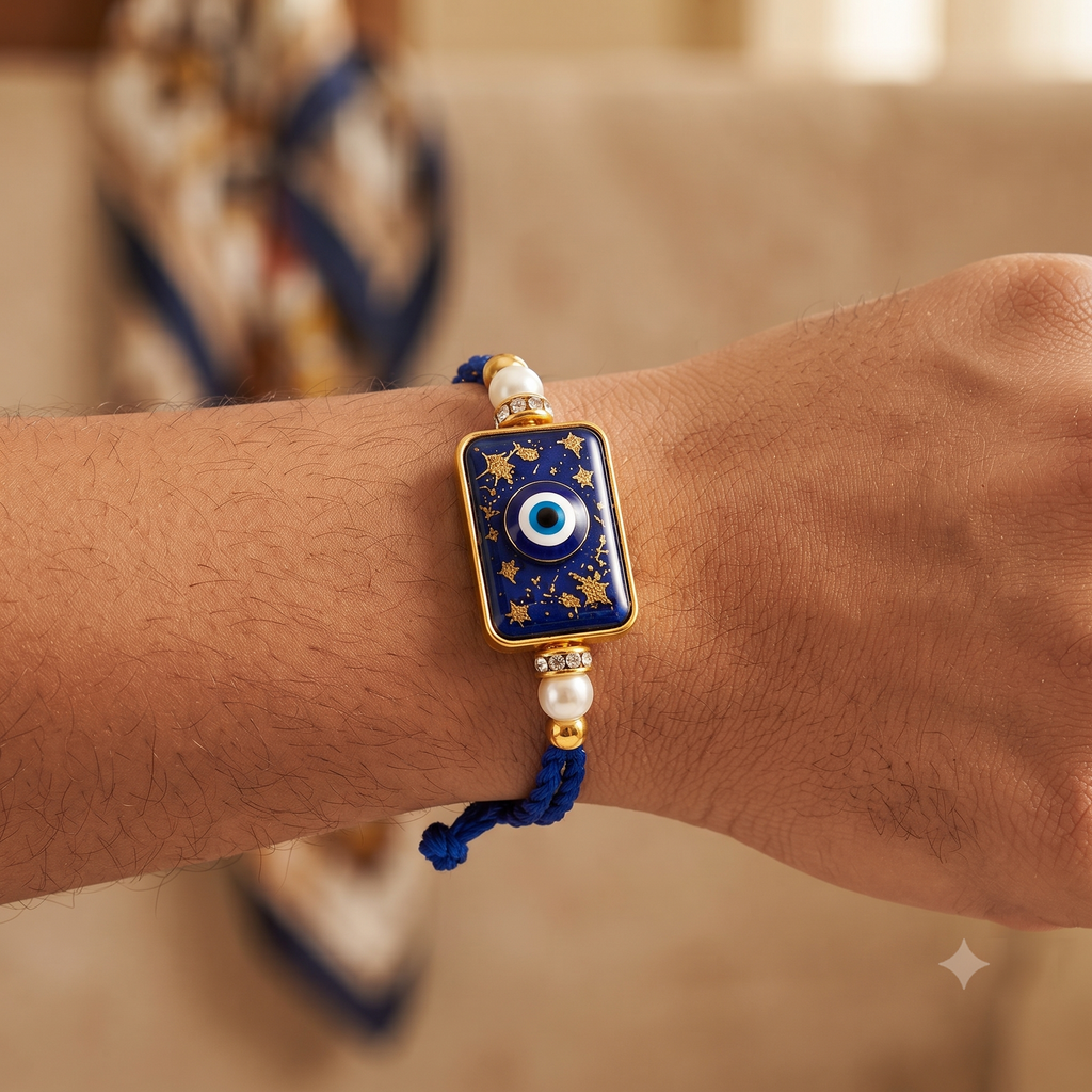 Handcrafted Evil Eye Resin Rakhi